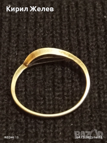 Елегантен нежен сребърен пръстен с черен емайл много красив 52414, снимка 4 - Пръстени - 52652514