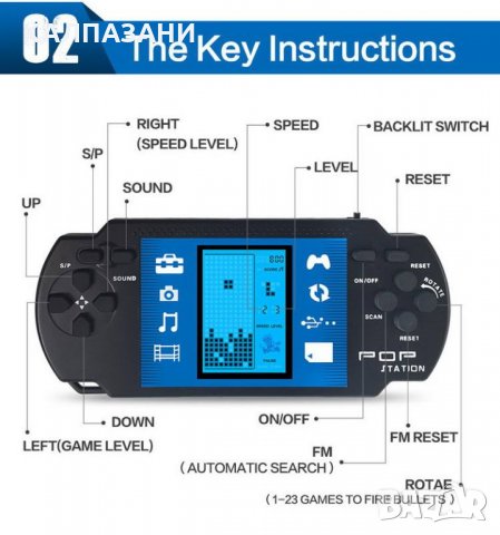 Нandheld brain game Brick Game radio ЕЛЕКТРОННА конзола 2039 19, снимка 2 - Музикални играчки - 35226954