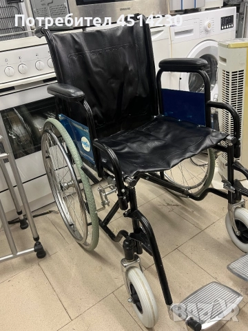 Чисто нова инвалидна количка с подлакътници и поставки за крака, снимка 2 - Инвалидни колички - 52891583