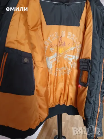 Мъжко пухено черно яке с качулка , снимка 4 - Якета - 49887875