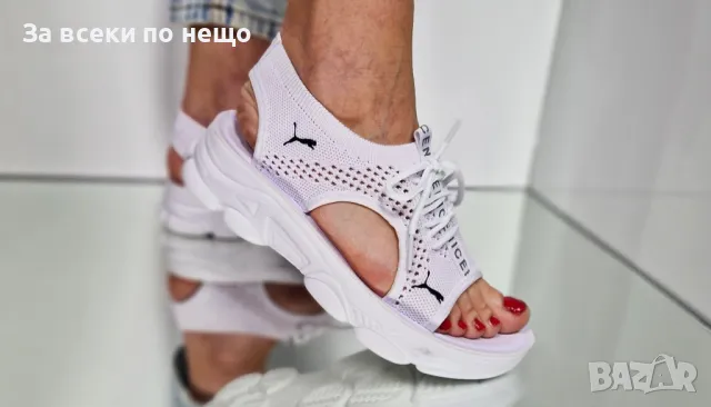 Puma Дамски Бели Сандали С Връзки Пума Код P604, снимка 2 - Сандали - 50427847