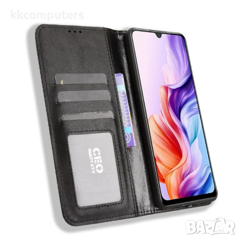 ZTE Blade A76 5G Retro-skin Magnetic Кожен Калъф и Протектор, снимка 12 - Калъфи, кейсове - 51204699