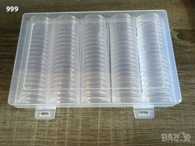 Кутия с капсули за монети с регулатор , снимка 2 - Нумизматика и бонистика - 47681451