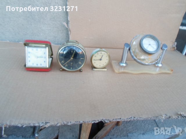 ЛОТ от4бр, редки винтидж, настолни часовника, снимка 1 - Антикварни и старинни предмети - 35005939