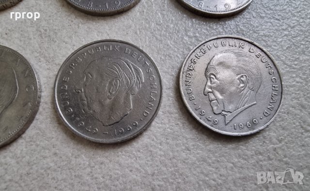 Монети . Германия.  2 дойче марки .8 бройки . Различни години., снимка 10 - Нумизматика и бонистика - 43437501