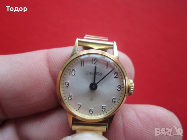Дамски позлатен часовник Зентра , снимка 4 - Дамски - 33100534