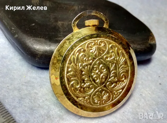 FEREL SWISS MADE Стар ОРНАМЕНТИРАН ЛУКСОЗЕН МЕХАНИЧЕН ПОЗЛАТЕН ШВЕЙЦАРСКИ ДЖОБЕН ЧАСОВНИК 50142, снимка 6 - Антикварни и старинни предмети - 49487836