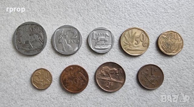 Монети. Южно Африканска Република . ЮАР. 1, 2, 5,10, 20 и 50 цента. 1, 2 и 5 ранда. По стара емисия.