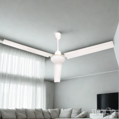 Метален таванен вентилатор Muhler MCD-54056 – 142 см (56"), 60W, с регулатор на стена, снимка 2 - Други стоки за дома - 52100136