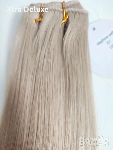 Най-висок клас коса за удължаване/екстеншън, с равен косъм, от един донор!, снимка 3 - Аксесоари за коса - 51307965