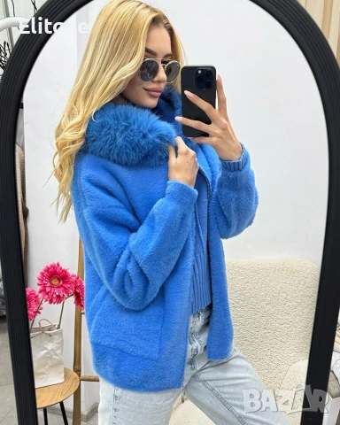 кашмирена жилетка с пух , снимка 2 - Жилетки - 53577564