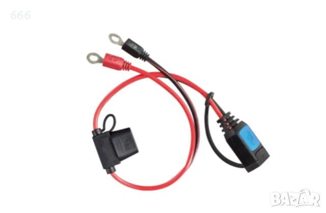 Victron Energy Син M8 конектор с отвор (с 30A ATO предпазител)