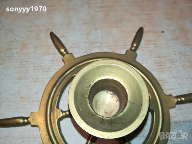 антик-свещник-корабен рул-внос холандия 2504211943, снимка 8 - Антикварни и старинни предмети - 32676526