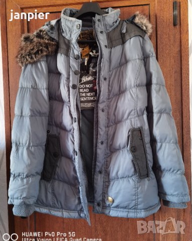 Дамско оригинално яке "Khujo"XL цвят опушено синьо. Перфектно!!! 