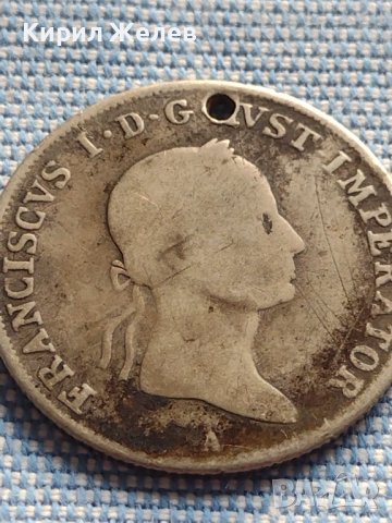 Сребърна монета 20 кройцера 1832г. Франц първи Виена Австрийска империя 13634, снимка 2 - Нумизматика и бонистика - 42944370