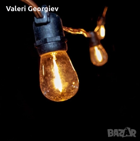 Водоустойчив гирлянд за външно осветление с 10 броя LED крушки, снимка 4 - Други - 52417867