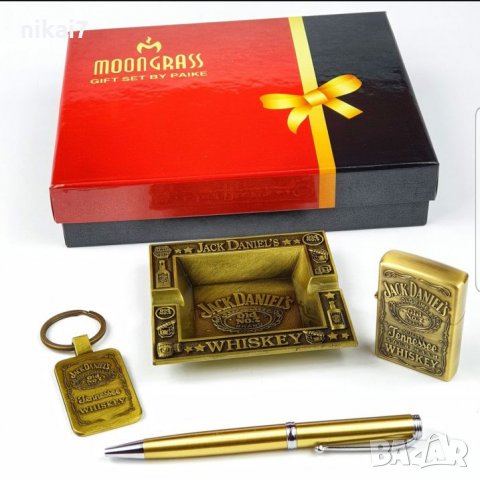 мъжки подаръчен комплект Jack Daniels запалка ключодържател пепелник, снимка 2 - Подаръци за мъже - 27252818