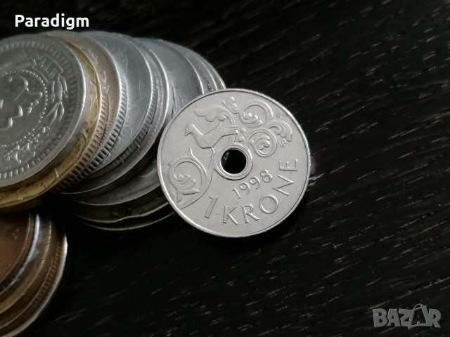 Mонета - Норвегия - 1 крона | 1998г., снимка 1 - Нумизматика и бонистика - 28942032