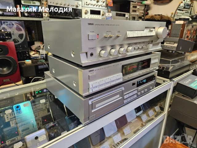 Страхотна аудиосистема YAMAHA В отлично техническо и визуално състояние. Усилвател Yamaha AX-500 + т, снимка 6 - Аудиосистеми - 41640034