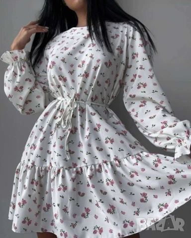 рокля с флорални мотиви , снимка 3 - Рокли - 50871129