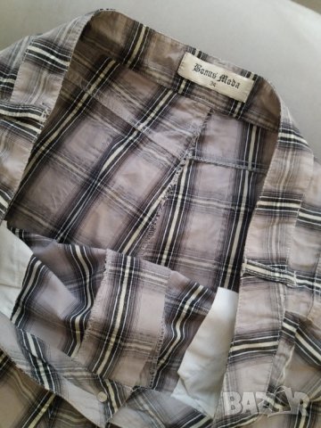 Къс мъжки панталон каре 100 % памук Bonus Moda, снимка 2 - Къси панталони - 33324725