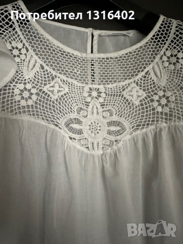 Памучна блузка с бродерия Mango,размер М, снимка 4 - Ризи - 39054572