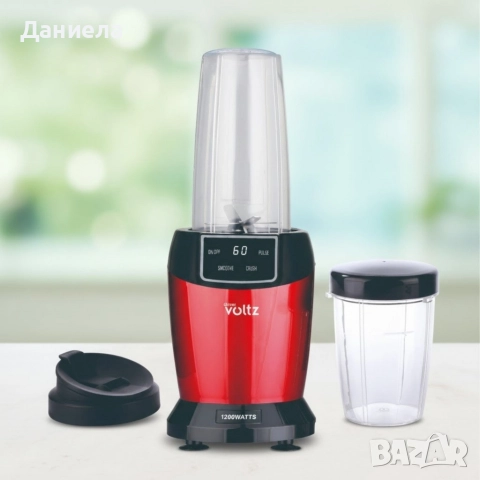 Мощен нутри блендер Oliver Voltz, 1200W с LED дисплей и 2 кани за смути (1000ml/800ml), снимка 4 - Блендери - 52930476