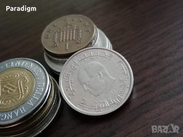 Mонета - Тунис - 1/2 динар | 1983г., снимка 2 - Нумизматика и бонистика - 35342675