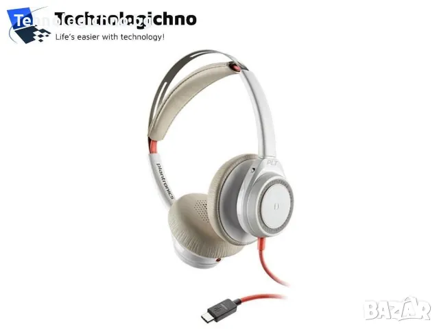 USB Слушалки Plantronics BW7225 Stereo White, снимка 2 - Слушалки и портативни колонки - 47546968