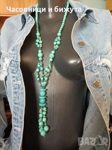 Огърлица с естествени камъни  Тюркоаз