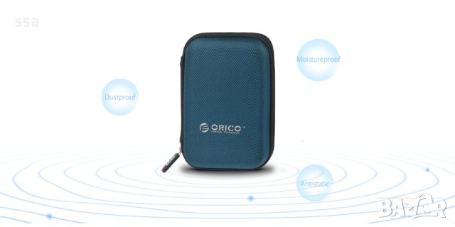 Orico калъф за външни дискове Portable Storage Bag - 2.5" Blue - PHD-25-BL, снимка 1