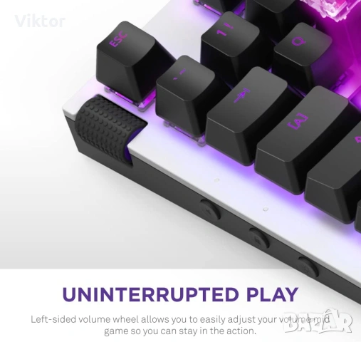NZXT FUNCTION TENKEYLESS гейминг клавиатура, бяла, суичове Gateron Red, снимка 2 - Клавиатури и мишки - 53595669