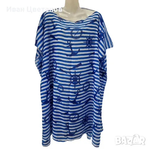 Плажна туника от 100% памук – Стил и комфорт за лятото, снимка 7 - Туники - 50036667