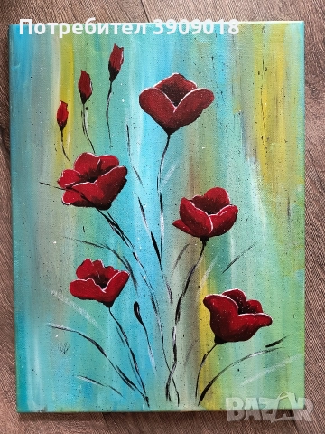 Акрилни картини, ръчно рисувани , снимка 2 - Картини - 52865789