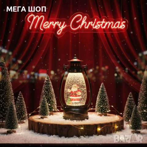Ретро LED коледен фенер с падащ сняг – магическа светлина и празничен уют, снимка 2 - Декорация за дома - 52586037