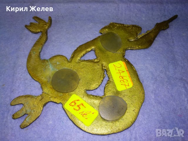 ТРИТОН МИТИЧНО МОРСКО ЧУДОВИЩЕ Стар БРОНЗОВ БАРЕЛЕФ ПАНО За КОЛЕКЦИЯ ТЕМАТИЧНА УКРАСА БРОНЗ 24687, снимка 12 - Колекции - 43888498