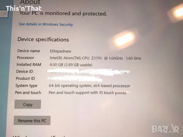 Промоция Оригинален HP Elitepad 1000 G2, снимка 2 - Таблети - 49752345