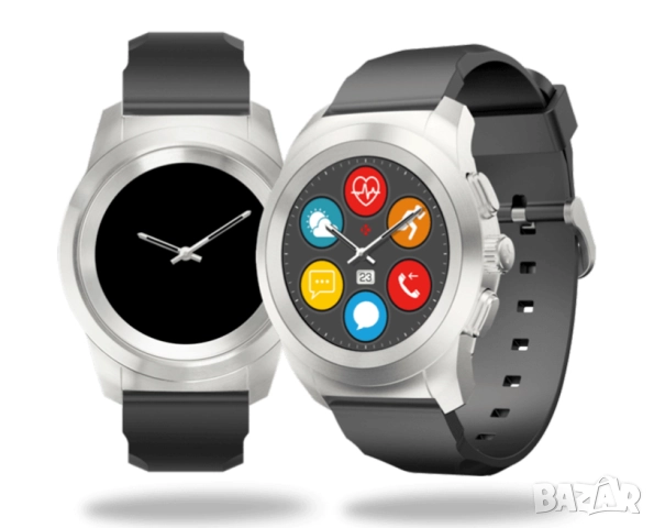 MyKronoz ZeTime - Швейцарски Хибриден Метален Смарт Часовник - 44мм, снимка 2 - Смарт часовници - 52288870