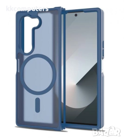 Калъф силикон мат MagSafe / Син / за Samsung Z Fold 6 Баркод : 3132986