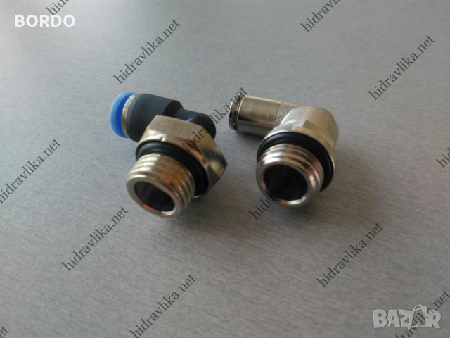 Бързи връзки коляно за шлаух G1/4-Ф4, снимка 2 - Резервни части за машини - 33648688