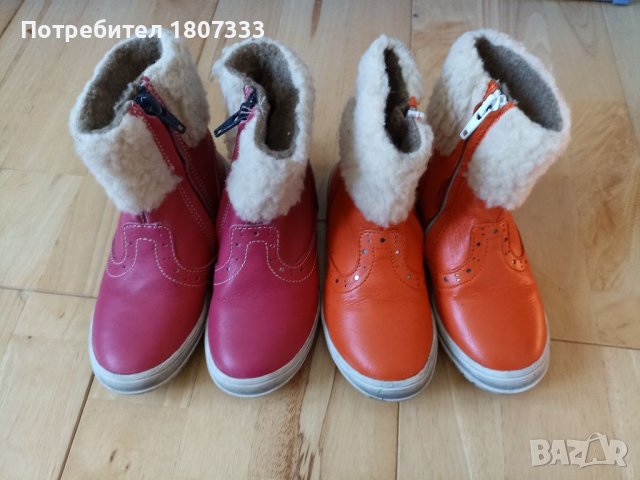Детски зимни боти от естествена кожа 