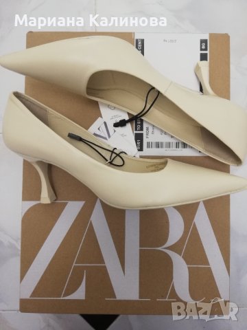 Обувки Zara естествена кожа, снимка 5 - Дамски обувки на ток - 40490825