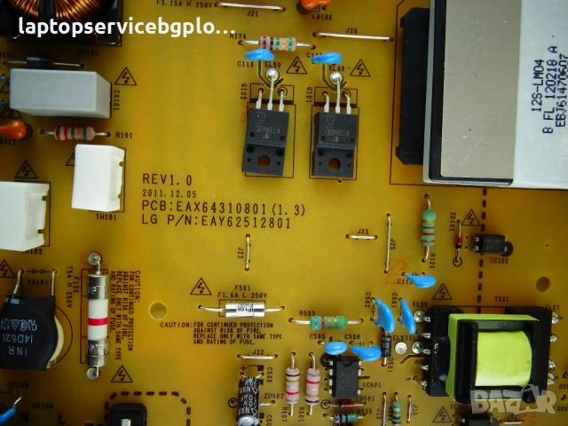 LG Захранваща платка EAX64310801 TV 55LM6200, снимка 2 - Части и Платки - 52356285