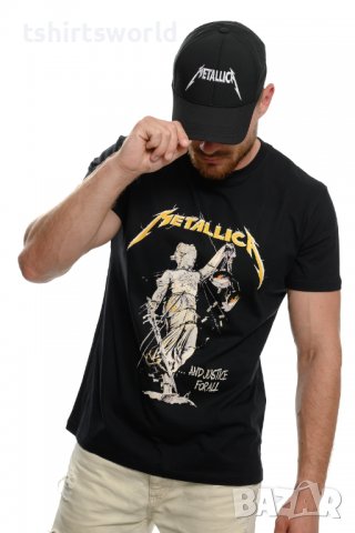 Нов мъжки комплект(сет) на музикалната група METALLICA: тениска + шапка с козирка