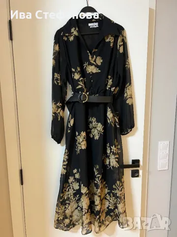 Нова стилна разкошна феерична елегантна рокля флорален принт цветя  Размер ХЛ