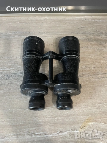 Антикварен английски военен бинокъл, снимка 2 - Антикварни и старинни предмети - 53230535