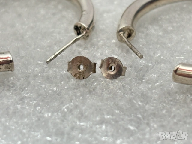 Сребърни Обеци (проба 925)-6,38 грама, снимка 6 - Обеци - 53518788