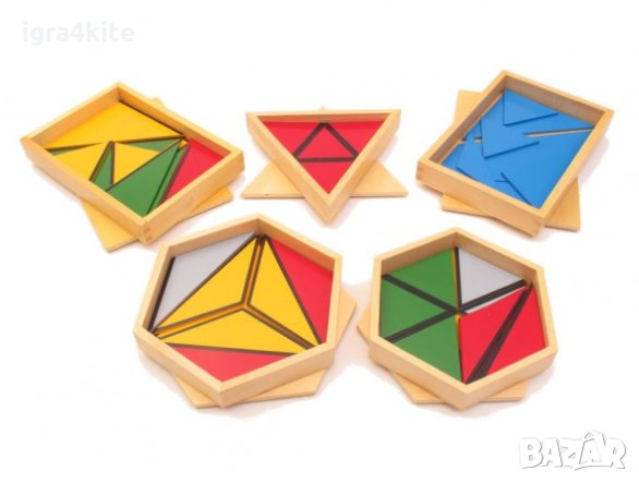 Конструктивни триъгълници Монтесори / всички Монтесори материали, снимка 2 - Образователни игри - 28337922