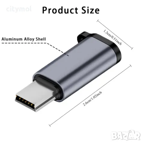 Адаптер Type C женско към Mini USB мъжко, снимка 2 - Кабели и адаптери - 49673691