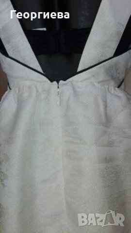 Нова рокля в бяло и екрю, с лек блясък ПРОМОЦИЯ 🍀👗XS,S🍀👗 арт.422, снимка 6 - Рокли - 28263535